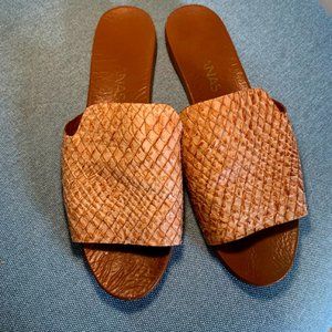 Nordstrom Kaanas Women's Letica Snake Skin Leather Slides